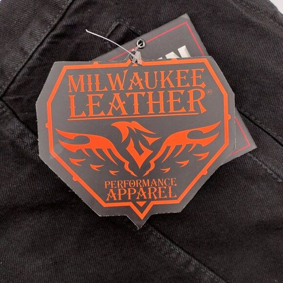 Milwaukee Leather Men's Size XL MDM3002 Covert Black Denim Club Style CC Vest - Picture 10 of 14